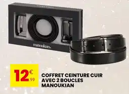 Stokomani MANOUKIAN Coffret Ceinture Cuir avec 2 Boucles offre