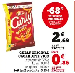 Super U VICO Curly Original Cacahuète offre