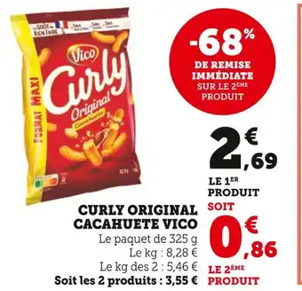 Super U VICO Curly Original Cacahuète offre