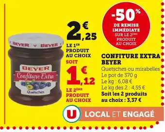 Super U Beyer Confiture Extra Mirabelles offre