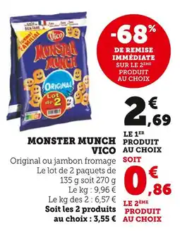 Super U Vico Monster Munch Original offre
