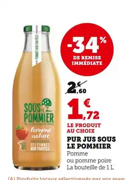 Super U LE POMMIER Pur jus Sous le Pommier offre