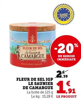Super U Le Saunier de Camargue Fleur de Sel IGP offre