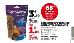 Super U Vetocanis Friandises pour chien DentActiv offre