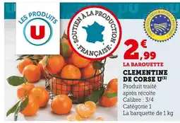 Super U U Clementine de corse offre