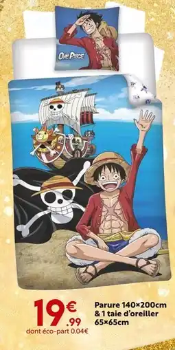 Maxi Bazar One Piece Parure 140x200cm & 1 taie d’oreiller 65x65cm offre