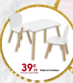 Maxi Bazar Table et 2 chaises offre