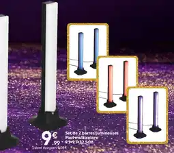 Maxi Bazar Set de 2 barres lumineuses Paol multicolore offre