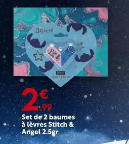 Maxi Bazar Disney Set de 2 baumes à lèvres Stitch & Angel offre
