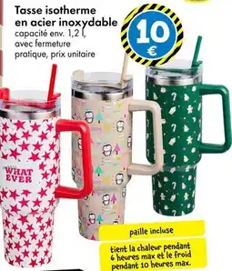 TEDi Tasse isotherme en acier inoxydable offre