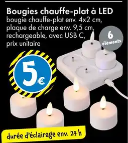 TEDi Bougies chauffe-plat à LED offre