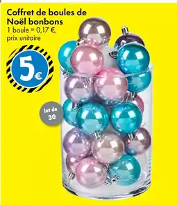 TEDi Coffret de boules de Noël bonbons offre