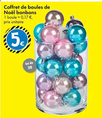 TEDi Coffret de boules de Noël bonbons offre