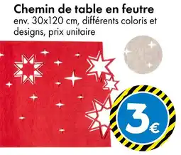 TEDi Chemin de table en feutre offre