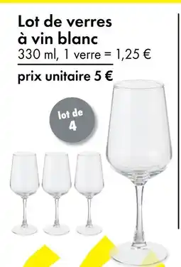 TEDi Lot de verres à vin blanc offre