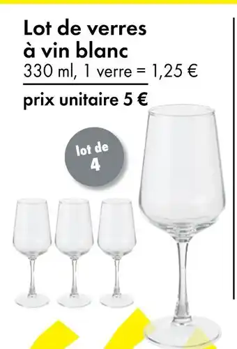 TEDi Lot de verres à vin blanc offre