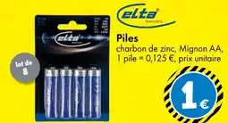 TEDi Elta Piles charbon de zinc, Mignon AA offre