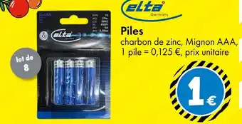 TEDi ELTA Piles charbon de zinc, Mignon AAA offre