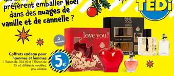 TEDi Coffrets cadeau pour hommes et femmes offre