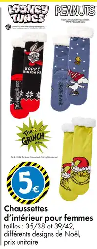 TEDi LOONEY TUNES Chaussettes d’intérieur pour femmes offre