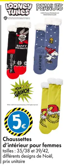 TEDi LOONEY TUNES Chaussettes d’intérieur pour femmes offre