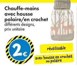 TEDi Chauffe-mains avec housse polaire/en crochet offre