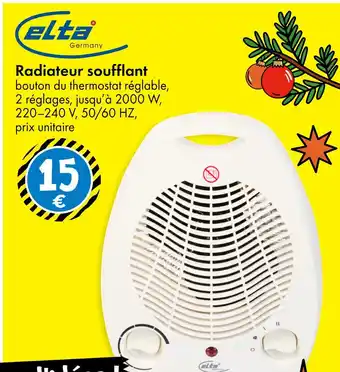 TEDi ELTA Radiateur soufflant offre