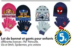 TEDi Lot de bonnet et gants pour enfants offre