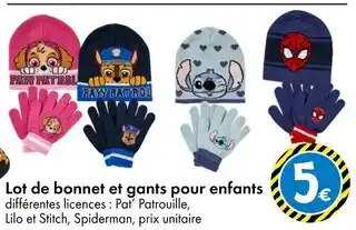 TEDi Lot de bonnet et gants pour enfants offre