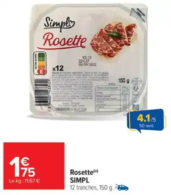 Carrefour Market Rosette simpl offre