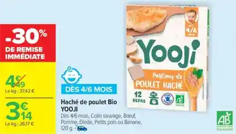 Carrefour Market Haché de poulet bio yooji offre
