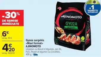 Carrefour Market Gyoza surgelés maxi format ajinomoto offre