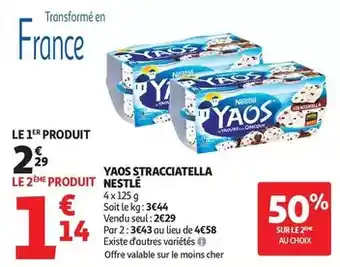 Auchan Supermarché Nestlé - yaos stracciatella offre