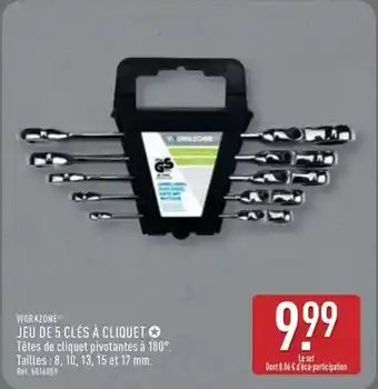 ALDI Jeu de 5 clés à cliquet offre