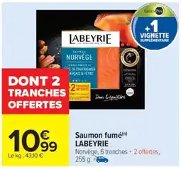 Carrefour Market Saumon fumé labeyrie offre