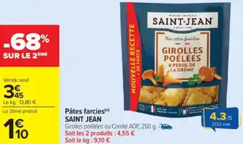 Carrefour Market Pâtes farcies saint jean offre