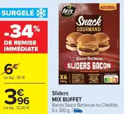 Carrefour Market Sliders mix buffet offre