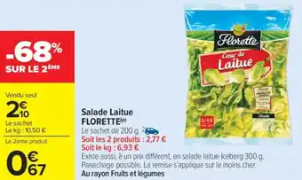 Carrefour Market Salade laitue florette offre