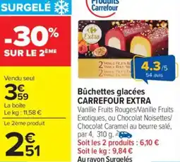 Carrefour Market Bûchettes glacées carrefour extra offre