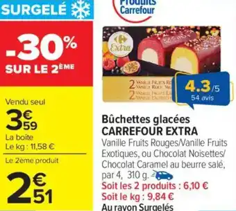 Carrefour Market Bûchettes glacées carrefour extra offre