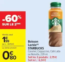 Carrefour Market Boisson lactée starbucks offre