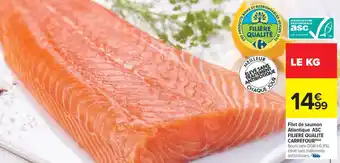 Carrefour Market Filet de saumon atlantique asc filiere qualite carrefour offre