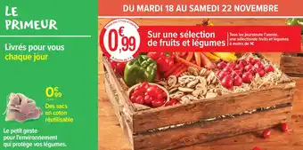 Carrefour Market Sur une sélection de fruits et légumes offre