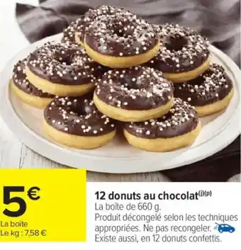 Carrefour Market 12 donuts au chocolat offre