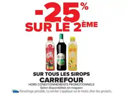 Carrefour Market SUR TOUS LES SIROPS CARREFOUR offre
