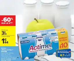 Carrefour Market Actimel édition limitée danone offre