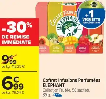 Carrefour Market Coffret infusions parfumées elephant offre