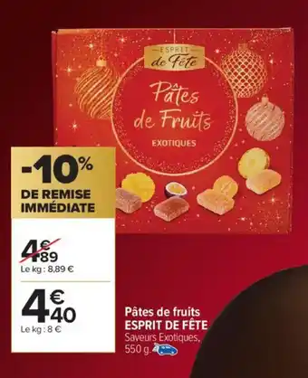 Carrefour Market Pâtes de fruits esprit de fête offre