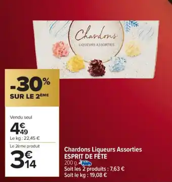 Carrefour Market Chardons liqueurs assorties esprit de fête offre
