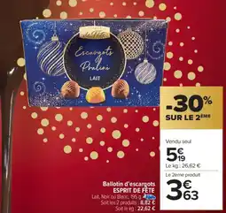 Carrefour Market Ballotin d'escargots esprit de fête offre